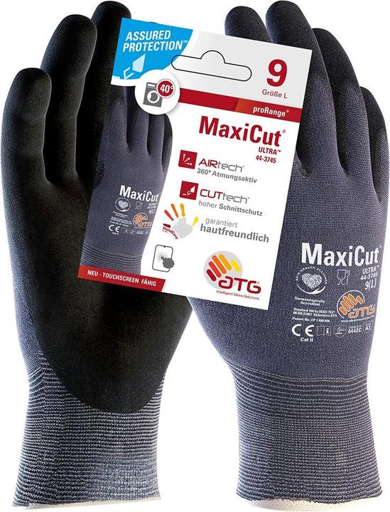 Produktbild ATG Schnittschutzhandschuhe MaxiCut Ultra 44-3745HCT Grösse 12 blau/schwarz EN 388 PSA-Kategorie II (12)