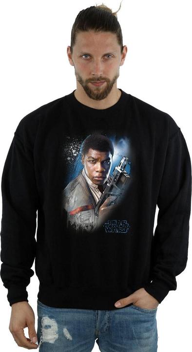 Actual product image Star Wars Mens The Last Jedi Finn Brushed Sweatshirt (XL)
