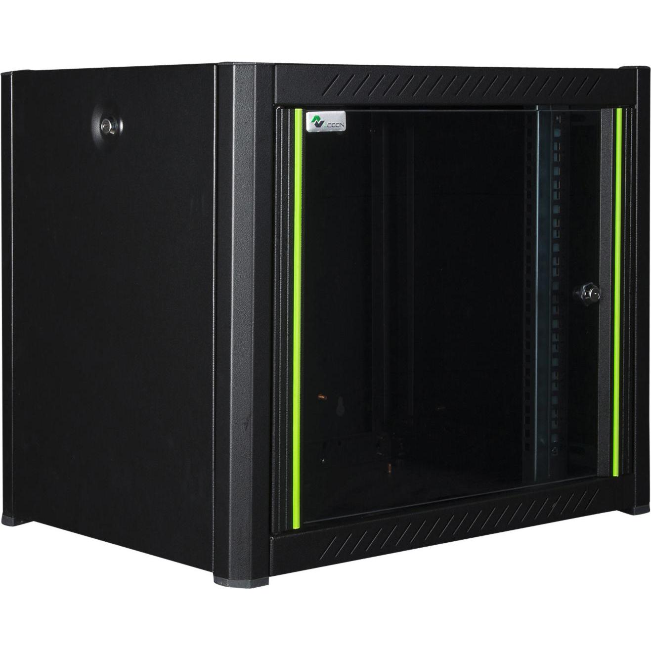 Lanview 19" 9U W=600mm D=450mm (9 HE, 19 Zoll Rack), Serverschrank, Schwarz