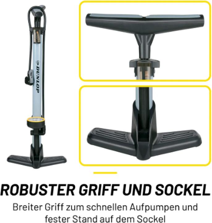 Actual product image Dunlop Bicycle floor pump black/grey