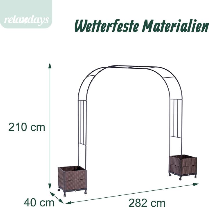 Produktbild Relaxdays Rosenbogen (40 cm, 282 cm)