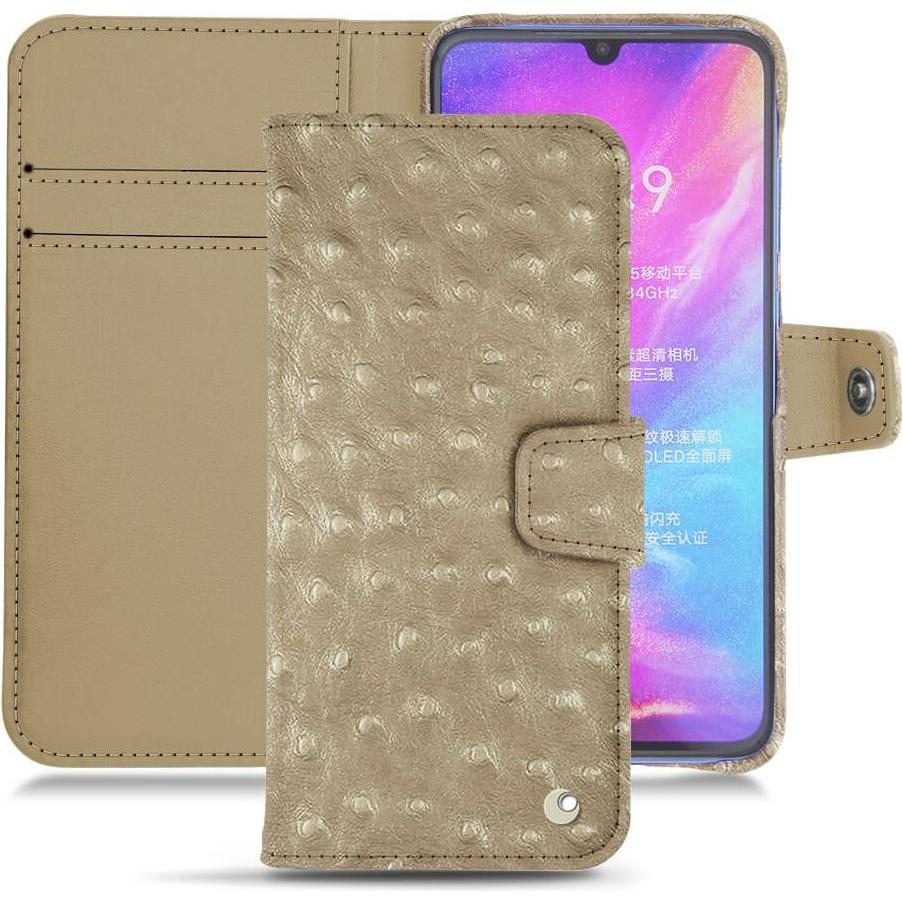 Noreve Lederschutzhülle Wallet (Xiaomi Mi 9), Smartphone Hülle, Beige