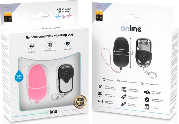 Immagine prodotto Online Uovo Vibrante Telecomandato M - Rosa