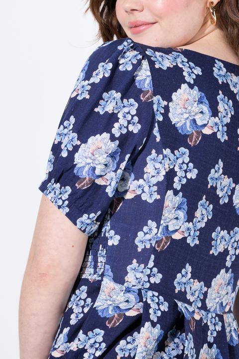 Produktbild Ulla Popken Leinenmix-Maxikleid, Rundhals, Halbarm, Taschen (42, 44)