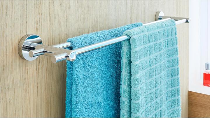Actual product image tesa SMOOZ Towel rail two-arm incl. adhesive solution without drilling