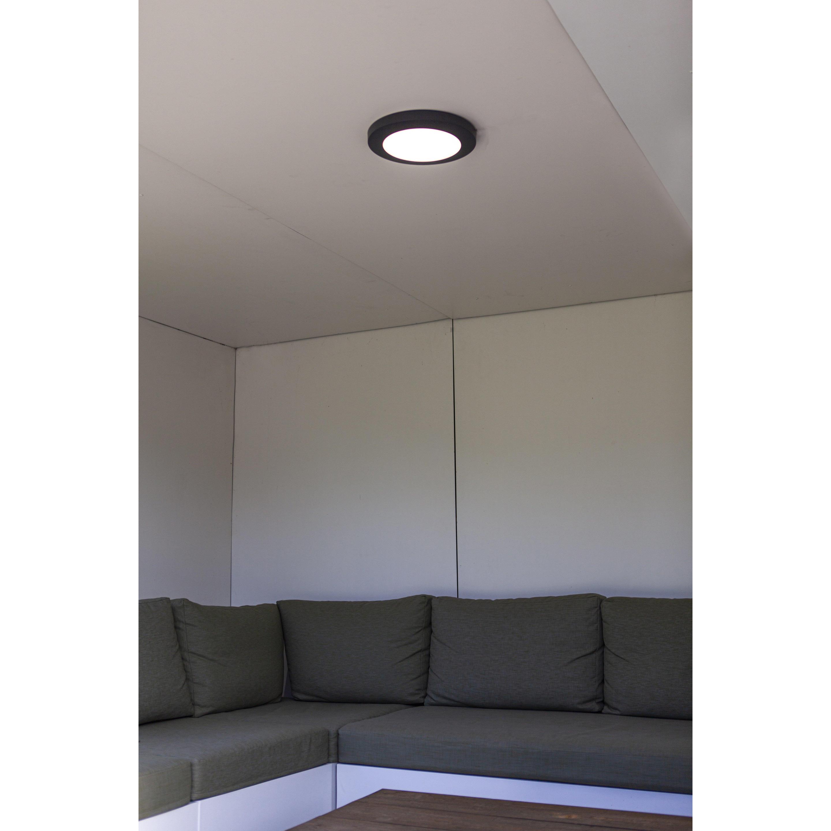 Thumbnail - Lutec, Gartenbeleuchtung, KAYAH LED WALL/CEILING GREY 6392202457 (1200 lm, IP54)