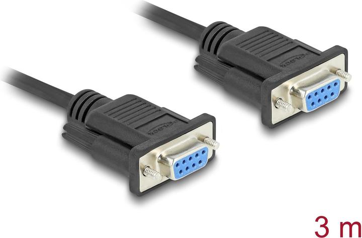 Productafbeelding Delock Seriële kabel RS-232 D-Sub9 aansluiting naar aansluiting 3 m (3 m)