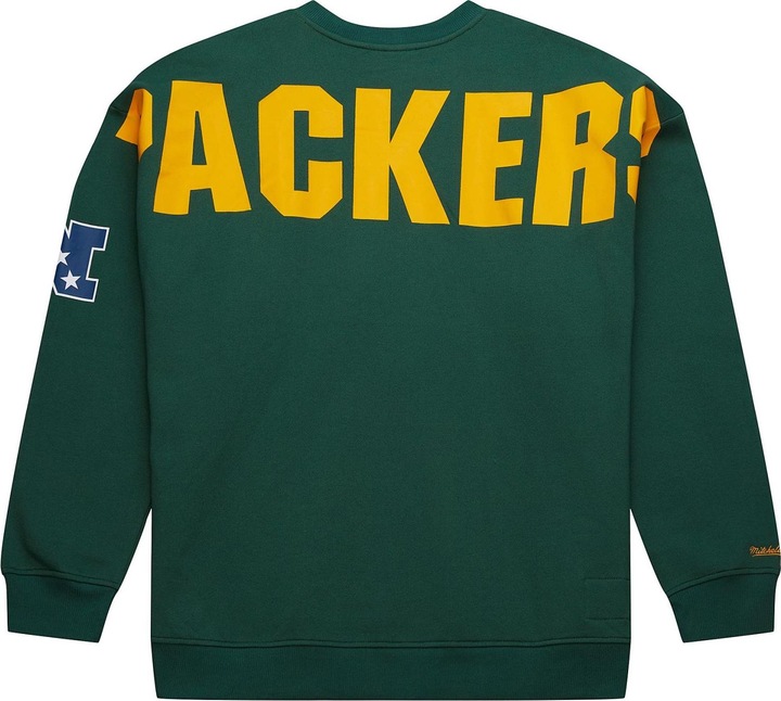 Actual product image Mitchell & Ness BACKPRINT Pullover Green Bay Packers - S (S)