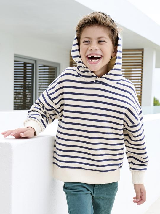 Actual product image Vertbaudet Gestreiftes Jungen Kapuzensweatshirt (86)