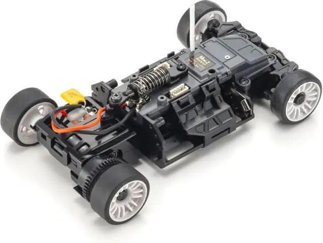 Actual product image Kyosho Mini-Z MR-03 Corvette C8-R 1:28, Gun Metal/Red, ARTR (ARR Almost Ready to Run)
