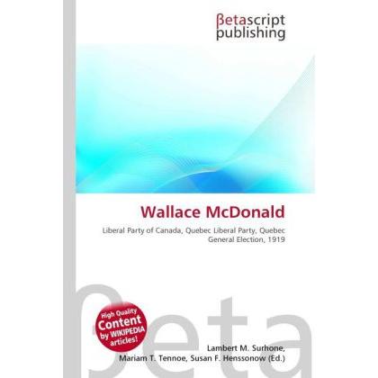 Wallace McDonald, Fachbücher