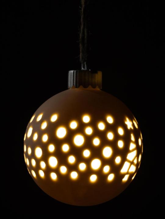 Image du produit Cocon LED-Kugel Tannenbaum, Keramik, Ø 10 cm