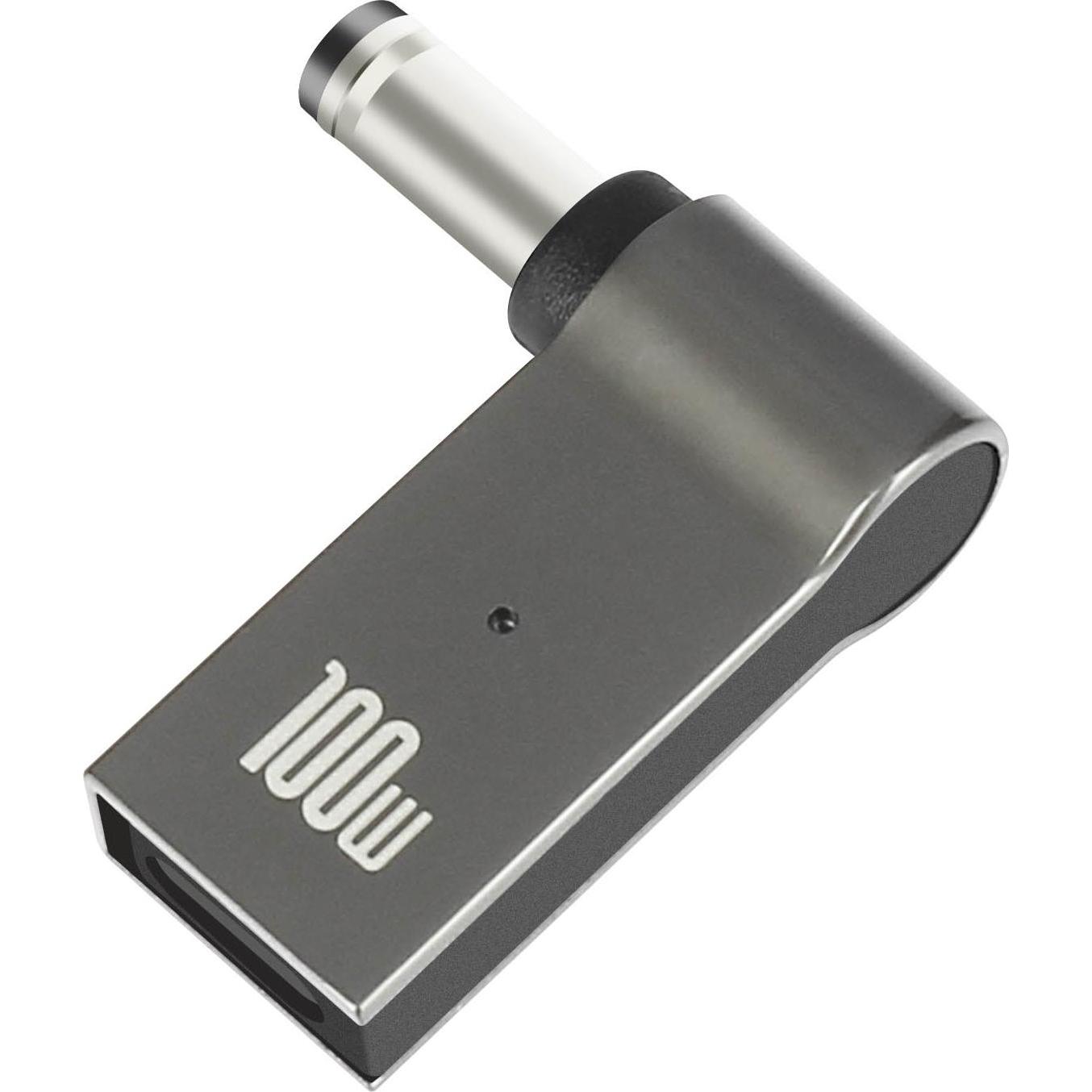 Thumbnail - Avizar ADA-100W-C007, USB-C / 5.5 x 2.1mm 100W Adapter (USB Typ C, USB Typ C), Mobilgerät Adapter, Grau