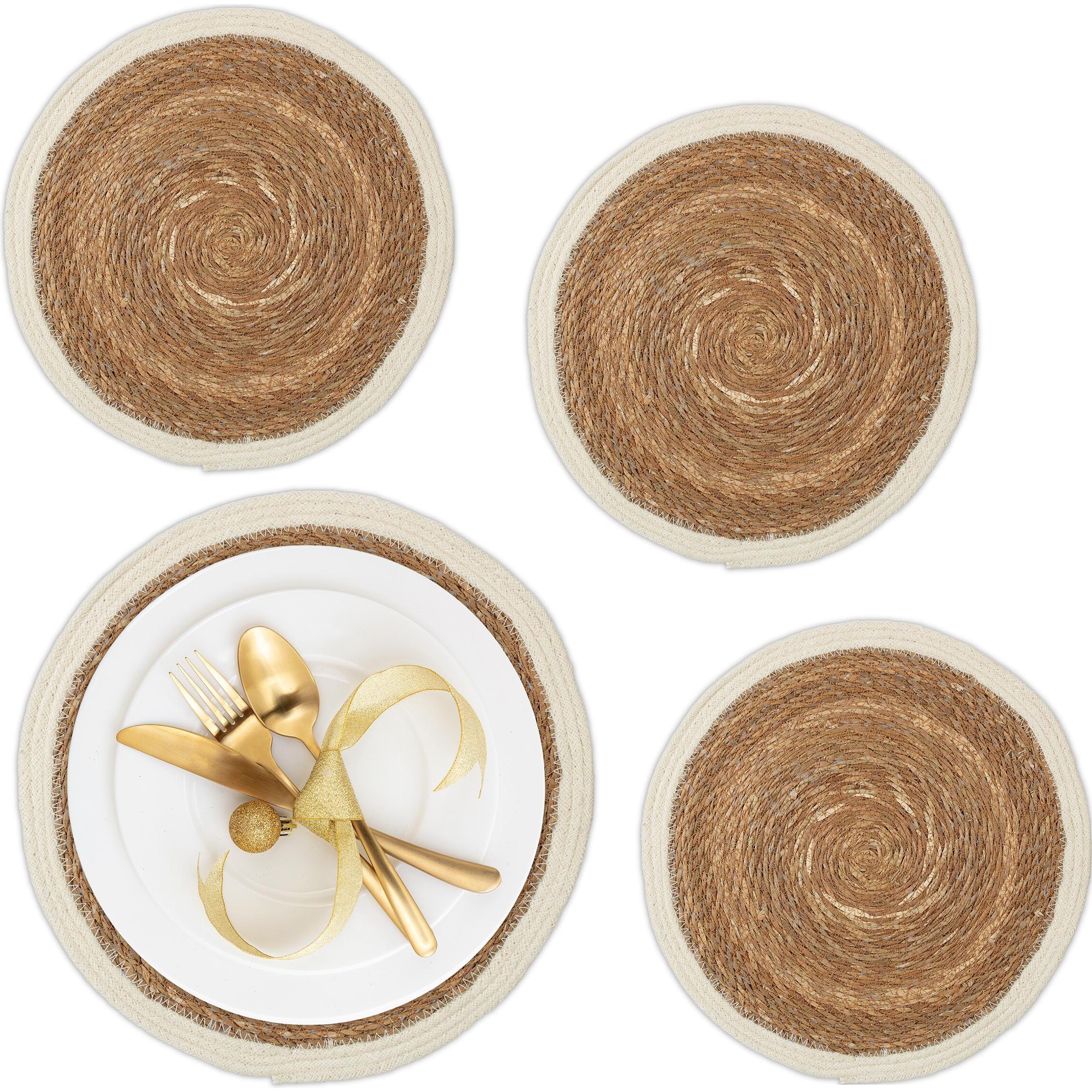 Relaxdays, Tischset, 4x Tischset (4 x, 36 x 36 cm)