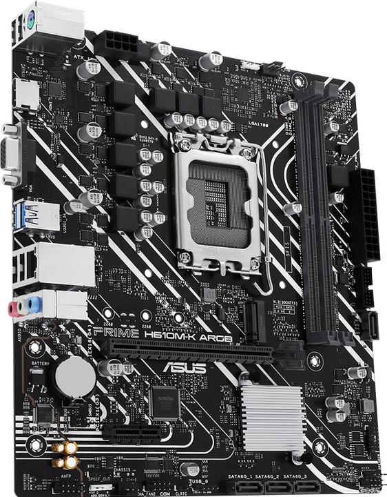 Immagine prodotto ASUS MB PRIME -K ARGB Intel,1700,DDR5,mATX (LGA 1700, Intel H610, mATX)
