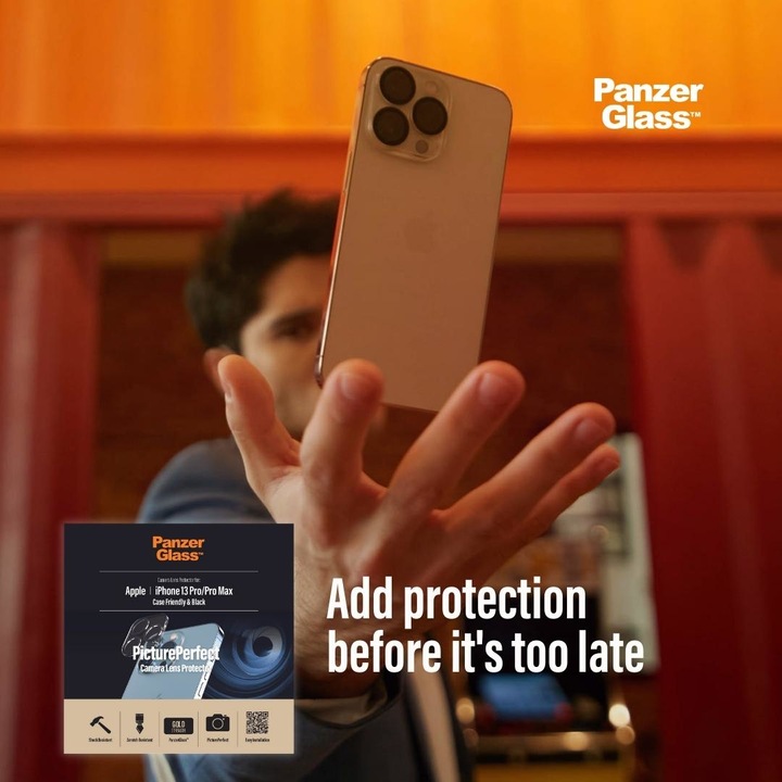 Productafbeelding PanzerGlass Camera beschermer (1 Stuk, Apple iPhone 13 Pro Max, Apple iPhone 13 Pro)