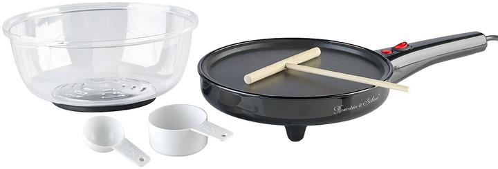 Rosenstein & Söhne 3in1-Crépe-, Popcornmaker und elektrische Pfanne
