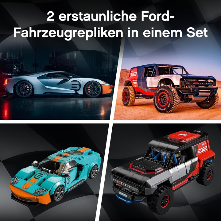 Actual product image LEGO Ford GT Heritage Edition and Bronco R (76905, LEGO Speed Champions)