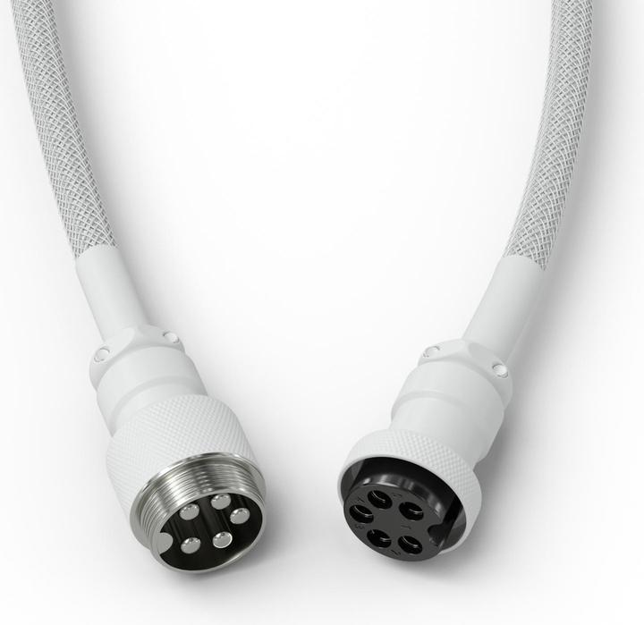 Actual product image Glorious GMMK Coiled Cable Ghost White, coiled cable, USB-C/USB-A - white (1.40 m)
