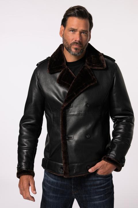Immagine prodotto JP1880 Giacca doppiopetto in nappa d'agnello con fodera di pelliccia sintetica, fino alla tg. 7XL (3XL)