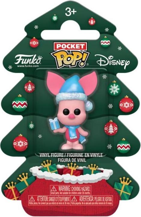 Actual product image Funko Winnie the Pooh Holiday 2025 Pocket POP! Vinyl Schlüsselanhänger Piglet Tree Holiday Box 4 cm