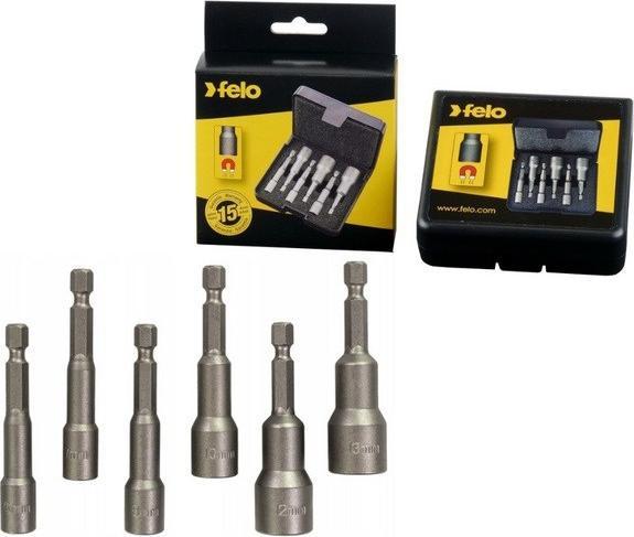 Produktbild Felo Steckschlüsselbitsatz E 6,3 metrisch mit Magnet (1/4")