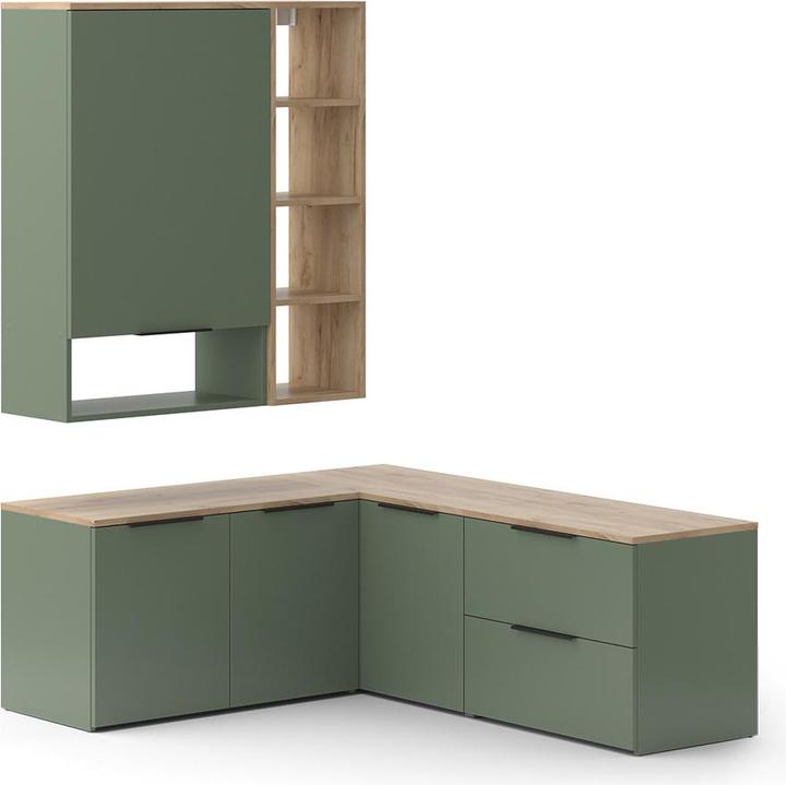 Vicco Wohnwand Wido, Grün/Sonoma, 5 Teile (40 x 40 x 50 cm)