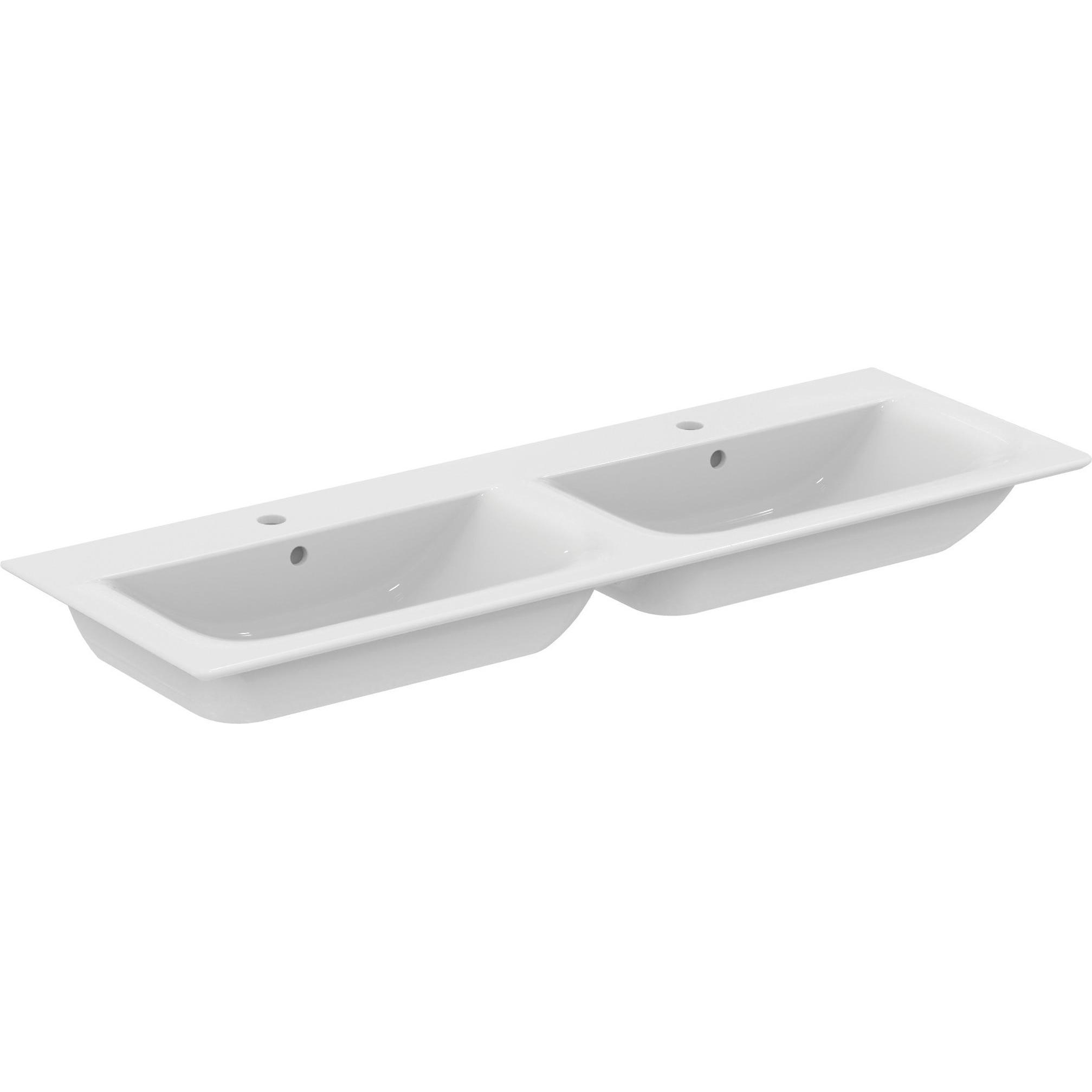 Ideal Standard, Waschbecken, Connect Air Möbeldoppelwaschtisch 1340mm E0272 (460 mm, 1340 mm)
