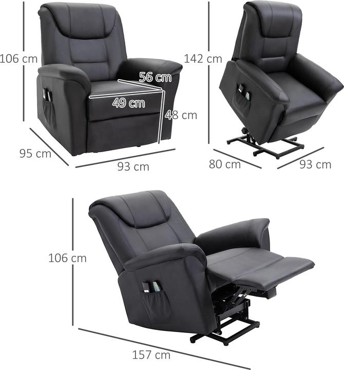 Actual product image Outsunny Massage chair with stand-up aid