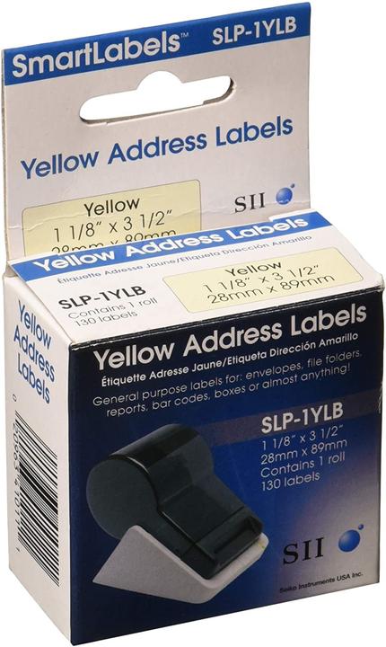 Produktbild Seiko SLP-1YLB, Adressetiketten, 1 Rolle à 130 Etiketten (2.80 cm)