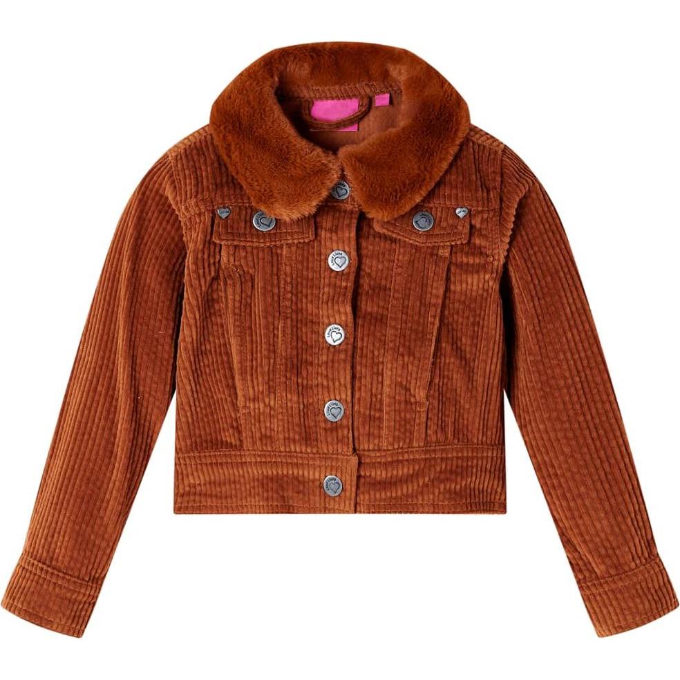 VidaXL, Jungen, Jacke, Kinderjacke Cord Cognac 104,Aussenmaterial: Cord (100 (104), Braun, 104