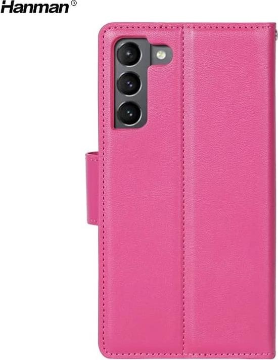 Produktbild Hanman Samsung Galaxy A42 5G - Mill Flip Case mit 3 Kartenfächern, pink (Samsung Galaxy A42 5G)