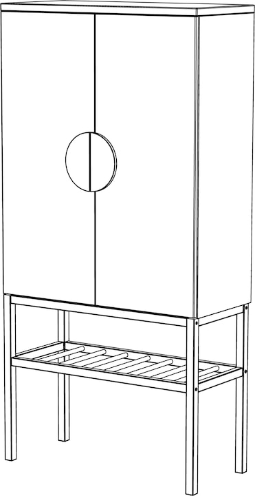 Immagine prodotto tenzo Colonna Scoop a 2 ante (73 x 37 x 162 cm)