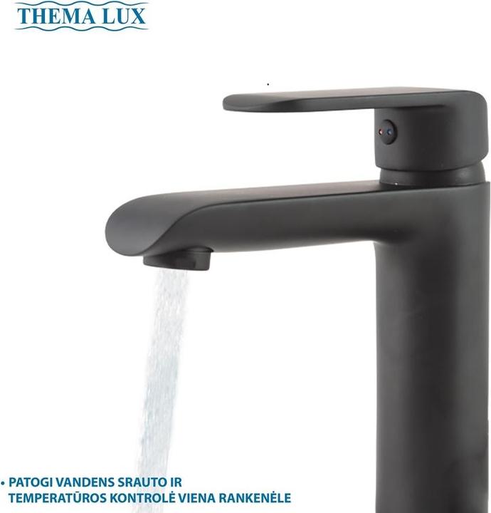 Thema_lux BASIN MIXER TOPIC LUXDF12301-1. BLACK