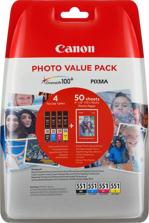 Immagine prodotto Canon CLI-551 Value Pack (C, M, Y, BK)