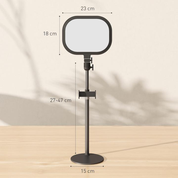 Produktbild Homcom Tischlampe Metall, PC Schwarz (1150 lm)