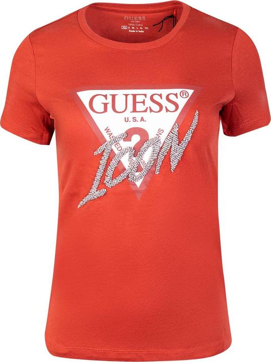 Produktbild Guess Damen Shirt weiss/dunkelgrau/rostrot S (S)