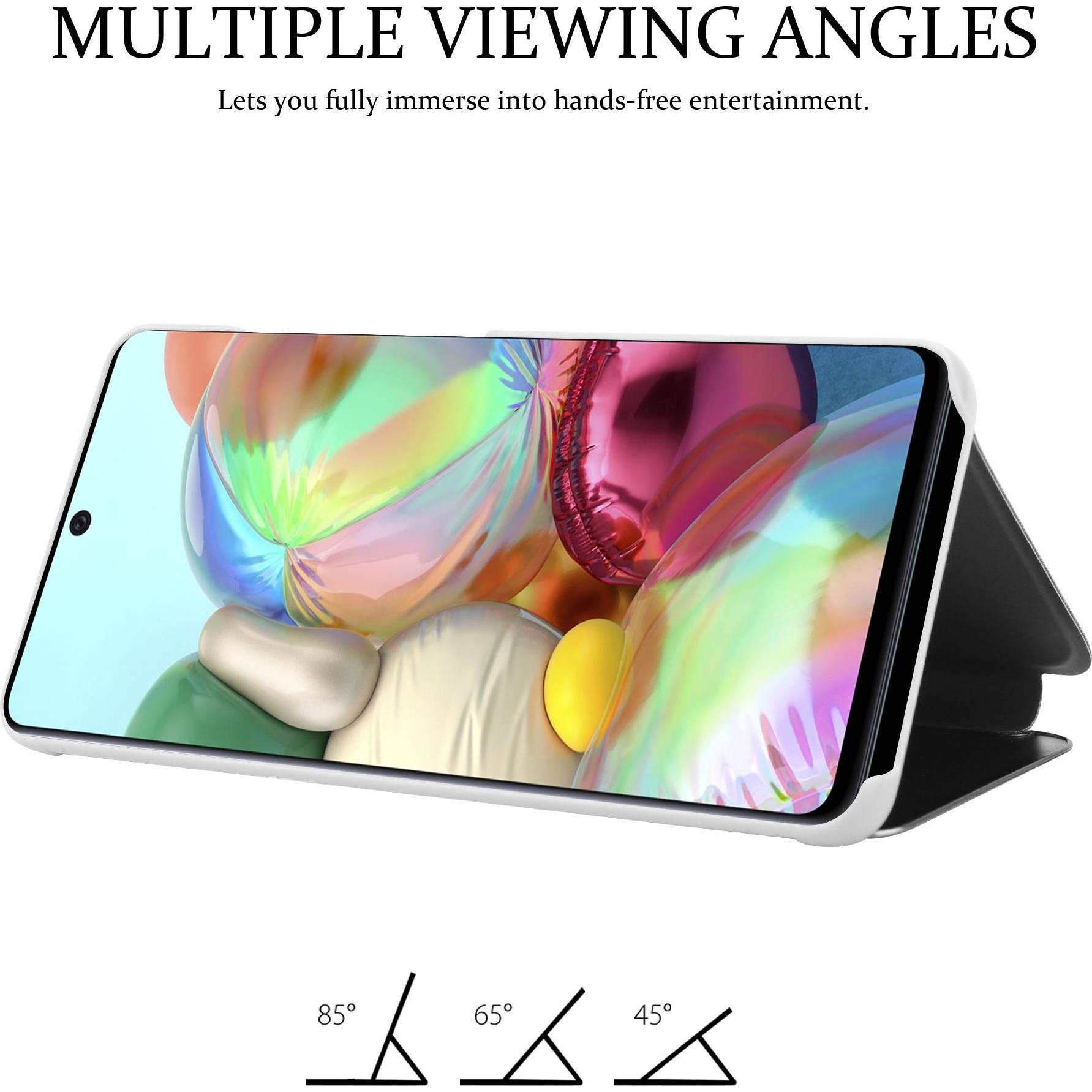 Thumbnail - Cadorabo Book Smart View Spiegel Cover (Samsung Galaxy A71), Smartphone Hülle, Silber