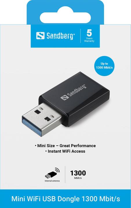 Actual product image Sandberg Mini Wifi Dongle 1300 Mbit/s (USB)