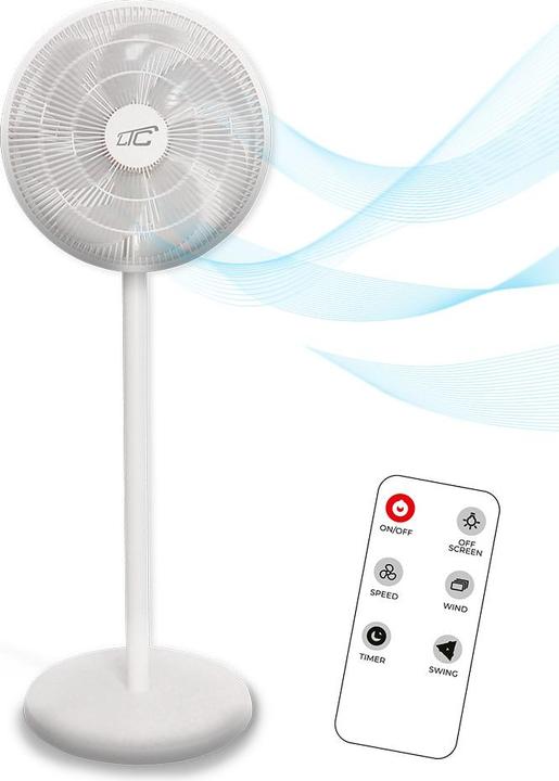 Immagine prodotto LTC Standing Fan WT114 55W 14" digital display, remote, white