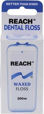 Actual product image Reach Oral Reach Dental Waxed Floss 200m - Thin Floss for Cleaning Between Teeth (200 m)