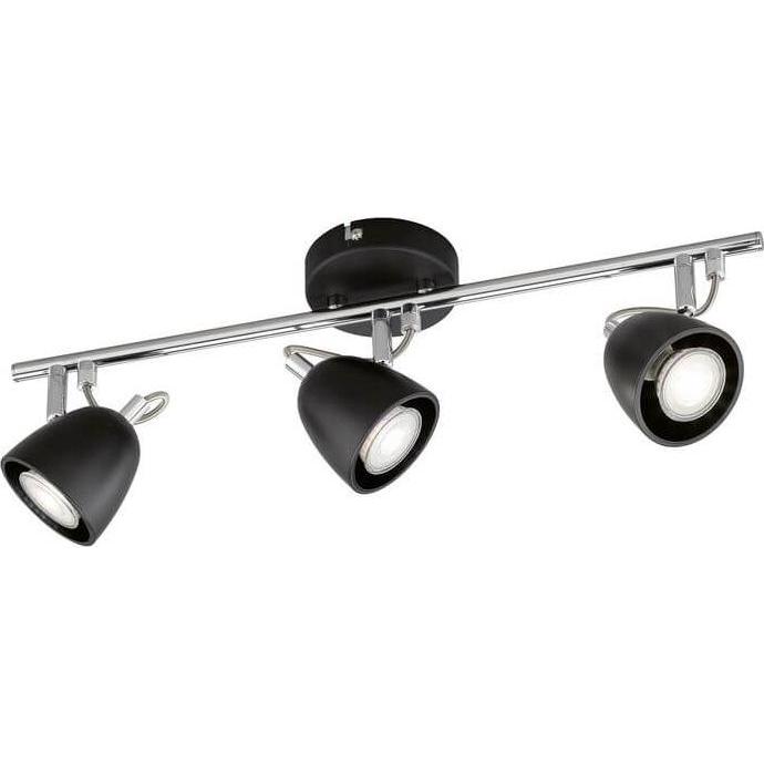 FHL easy, Wandleuchte + Deckenleuchte, FHL Gemma LED Deckenleuchte 3-fach GU10 4W warmweiss schwarz, nickel-chrom (GU10)
