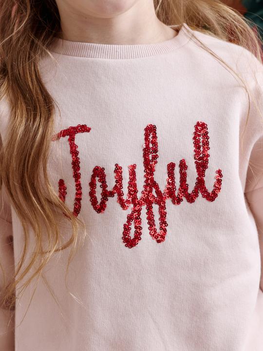 Produktbild Vertbaudet Mädchen Sweatshirt mit Pailletten und festlichem Schriftzug (86)