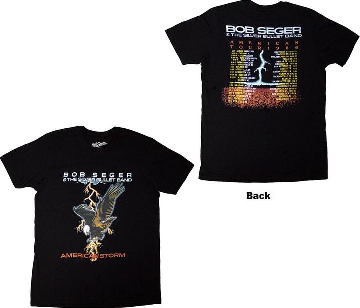 Actual product image Bob Seger & The Silver Bullet Band Tour 86 Back Print (L)