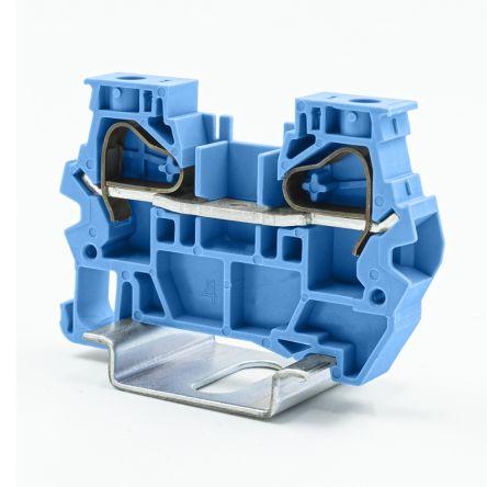 Rs Pro Reihenklemme Blau, 6mm², 1 kV / 41A, Feder, Elektronikkabel + Stecker, Blau