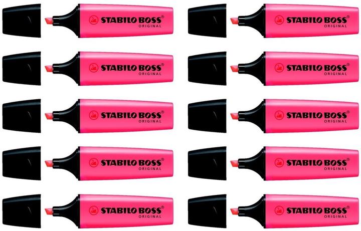Actual product image STABILO Highlighter red, box of 10 (Red, 5 mm, 10 x)