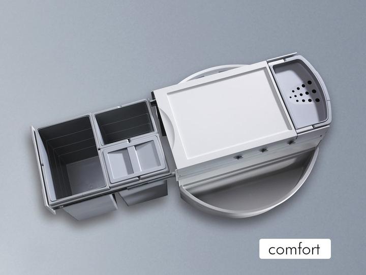 Productafbeelding Hailo 3646231 Rondo 90.3/40 P afvalbak voor diagonale hoekaanrecht vanaf 900 mm breedte (40 l)