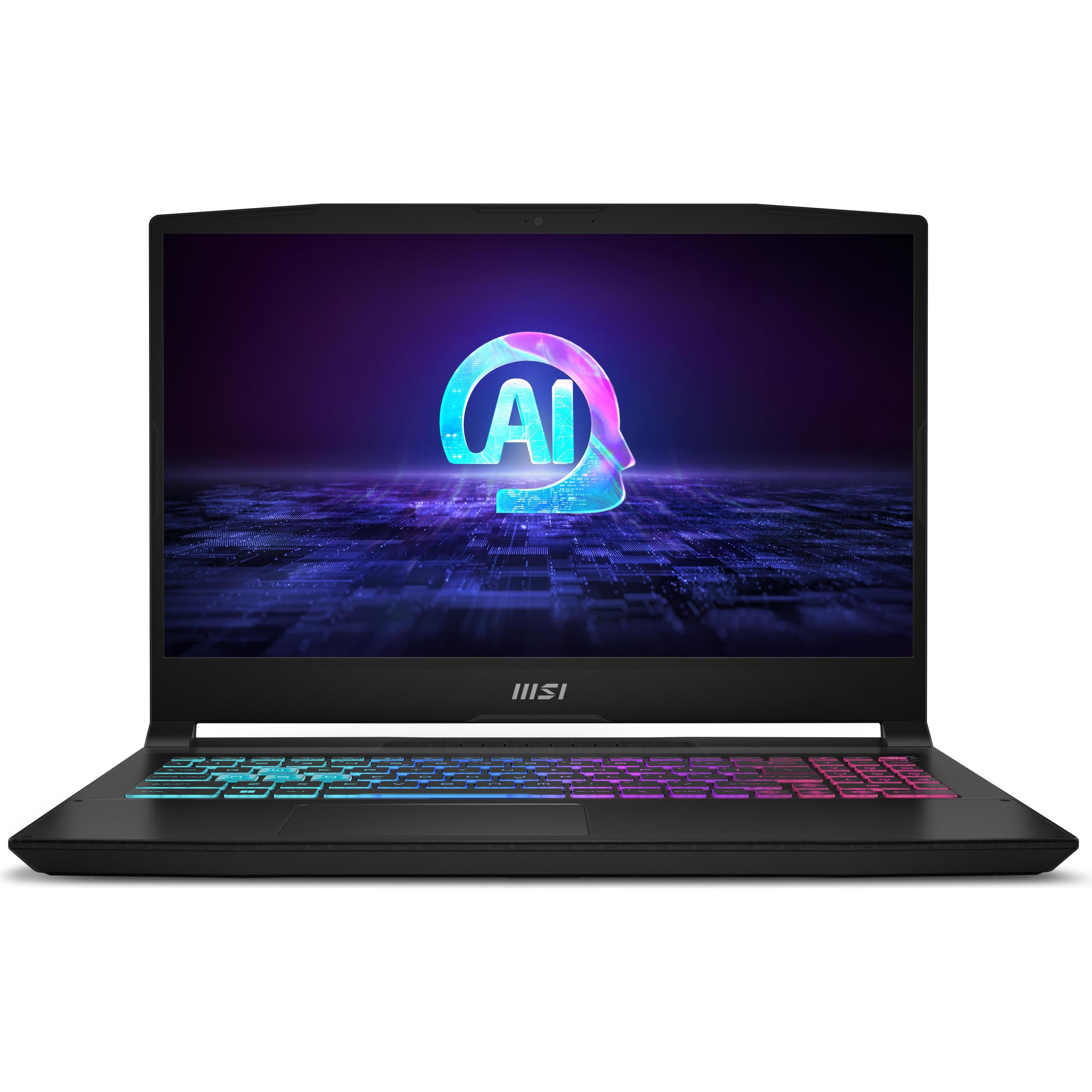 MSI Katana A15 AI B8VF-451 R7 16 N bk W11H (15.60", AMD Ryzen 7 8845HS, 16 GB, 512 GB, DE), Notebook, Schwarz