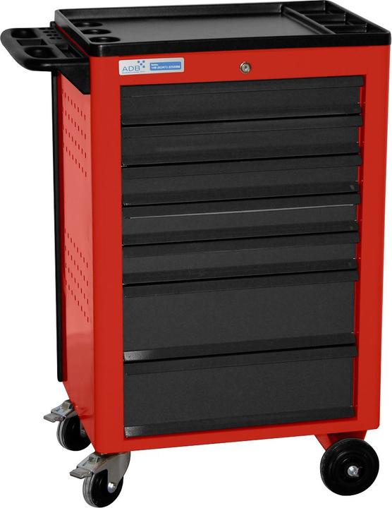 Actual product image ADB Basic workshop trolley red 7 drawers (1x)