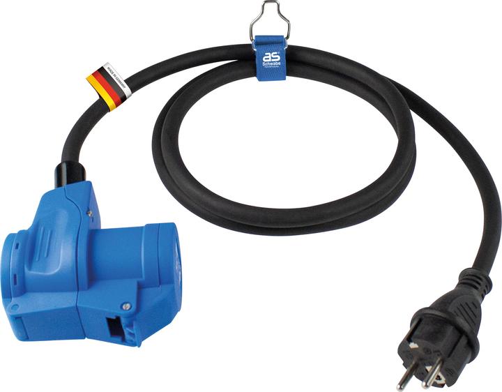 Actual product image As - Schwabe CEE adapter cable Caravan (1.50 m, CEE 7/3, CEE)